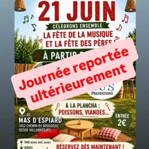 Affiche fête de la musique reportée